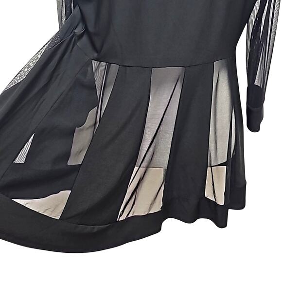 Bali Women Blach Poly/Span Long Sleeve Open Evening Jacket Blazer Size See Meas. - Picture 8 of 9